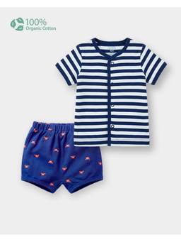 Carter's - Baby Boy Multi-Color Cotton Crab Print Shirt And Shorts