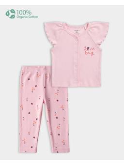 Carter's - Baby Girl Cotton Floral Print Shirt And Pant