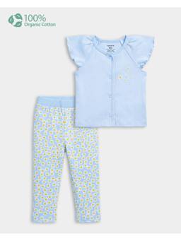 Carter's - Baby Girl Cotton Floral Print Shirt And Pant