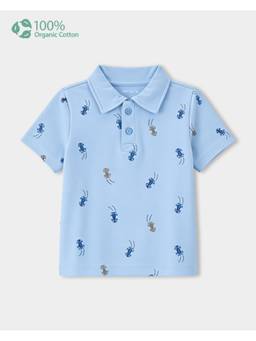 Carter's - Baby Boy Blue Organic Cotton Polo T-Shirt