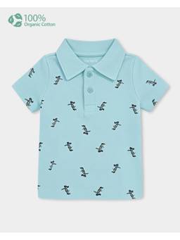 Carter's - Baby Boy Turquoise Organic Cotton Polo T-Shirt