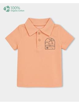 Carter's - Baby Boy Orange Organic Cotton Polo T-Shirt