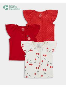 Carter's - Baby Girl Cotton Printed Shirts (Pack Of 3)