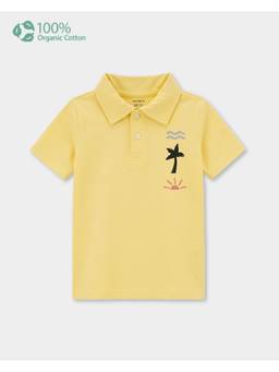 Carter's - Toddler Boy Yellow Organic Cotton Polo T-Shirt