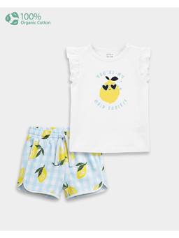 Carter's - Toddler Girl Cotton Fruit Print T-Shirt And Shorts