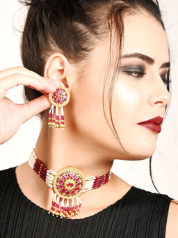 Odette - Multi-Color Solid Plain Metal Jewellery Sets