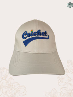 Maatir - Light Grey Embroidered Cricket India Premium Baseball Cap