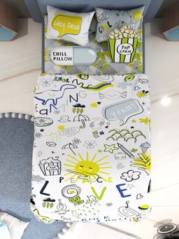 Fancy Fluff - Kids Single Comforter Doodle Land