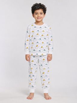 BLUSHES - 100% Cotton Printed Full Sleeves Printed T-Shirt and Joggers