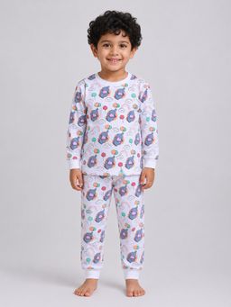 BLUSHES - 100% Cotton Printed Full Sleeves Printed T-Shirt and Joggers