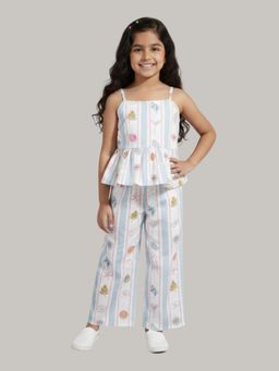 KEVORA APPARELS - Girl Printed Peplum Co-Ord Set