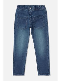 Allen Solly - Navy Blue Solid Regular Jeans