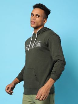 Campus Sutra - Typography Print Hoodie Kangaroo Pocket