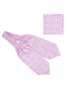 The Tie Hub - Paisley Pink Microfiber Cravat and Pocket Square Combo