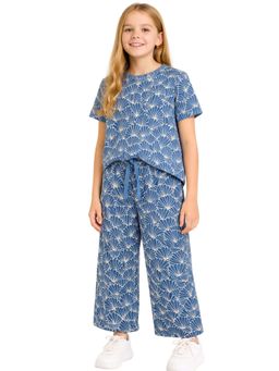TotzTouch - Blue Printed Regular T-Shirt and Pyjama