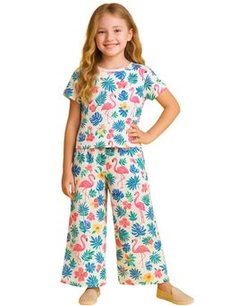 TotzTouch - White Printed Regular T-Shirt and Pyjama