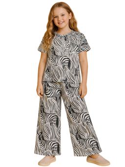 TotzTouch - Black Printed Regular T-Shirt and Pyjama