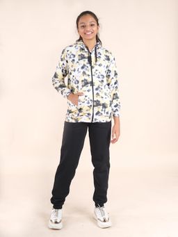 KiddoPanti - Tie and Dye Front Zip Hooded Sweatshirt and Solid Joggers (Set of 2)