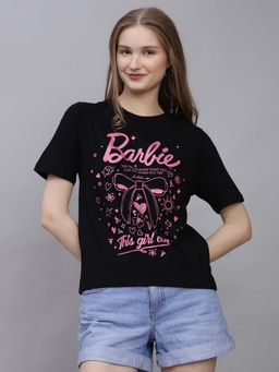 Free Authority - Official Barbie Printed Regular Fit Tshirt For Women