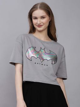 Free Authority - Official Batman Printed Boxy Fit Tshirt For Women