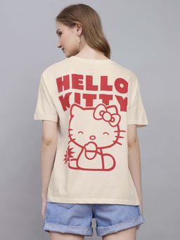 Free Authority - Official Hello Kitty Printed Oversized Tshirt For Women
