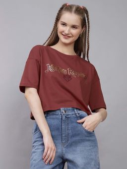 Free Authority - Official Jujutsu Kaisen Printed Boxy Fit Tshirt For Women