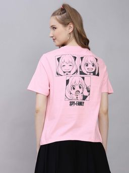 Free Authority - Official Spy X Family Anya Forger Printed Regular Fit Tshirt For Women