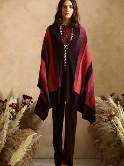 Khaleej - Crimson and Clover Striped Wrap