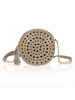 KLEIO - Beige Solid Sling and Cross Bag