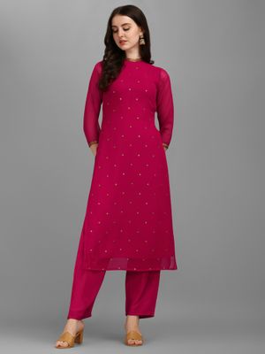 Shraddha Magenta Handloom Kurti Set (Set of 2)