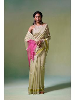 Dressfolk - Sabah Saree Without Blouse - Green