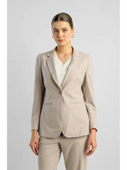 Van Heusen - Women Beige Stripe Blazer