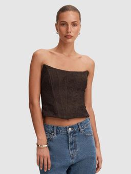 Forever New - Black Lara Lace Corset Top