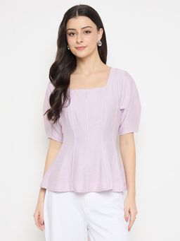 Madame - Lavender A-Line Solid Top