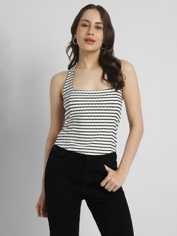 American Eagle - Monochrome Halter Neck Fitted Top