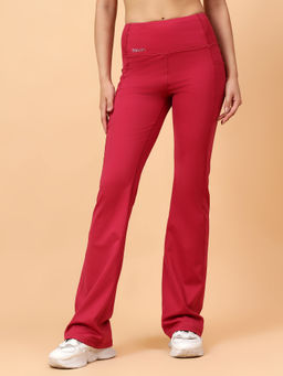 Fitkin - Women Magenta Bootcut Active Trackpant