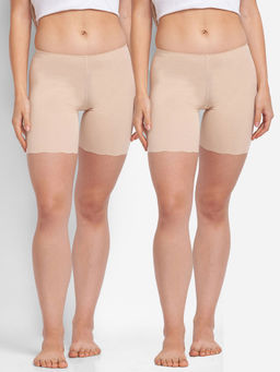 FashionRack - Women Comfort Boyshorts Beige (Pack of 2)
