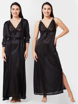 FashionRack - Women Comfort Nightdress Black (Set of 3)