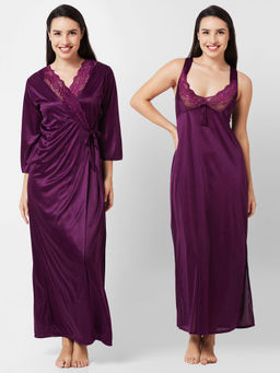 FashionRack - Women Comfort Nightdress Purple (Set of 2)