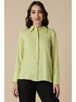 Allen Solly - Women Green Solid Long Sleeves Shirt