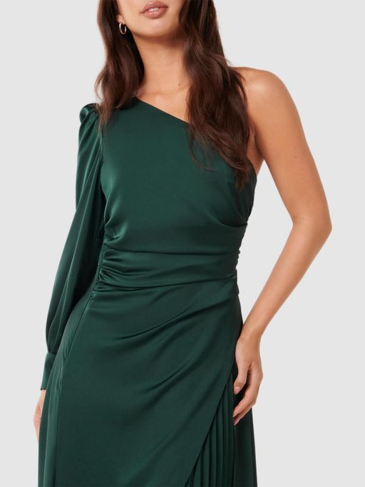 Buy Forever New Green Solid Full Sleeves Maxi Dress Online