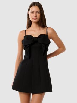 Forever New - Black Solid Sleeveless Mini Dress