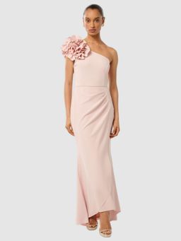 Forever New - Pink Solid Sleeveless Maxi Dress