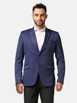 TAHVO - Mens Blue Solid Blazer