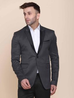 TAHVO - Mens Hanky Grey Tuxedo Blazer