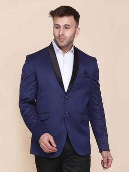 TAHVO - Mens Hanky Navy Blue Tuxedo Blazer