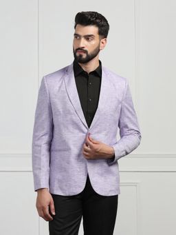 TAHVO - Mens Linen Purple Blazer