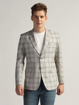 TAHVO - Mens Grey Checks Tweed Blazer