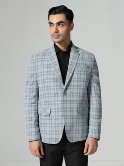 TAHVO - Mens Blue Checks Tweed Blazer