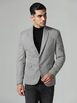 TAHVO - Mens Grey Checks Blazer